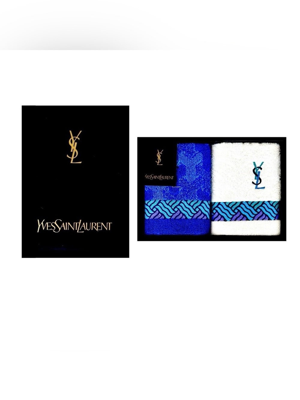 Vintage Yves Saint Laurent YSL Hand Towel Set